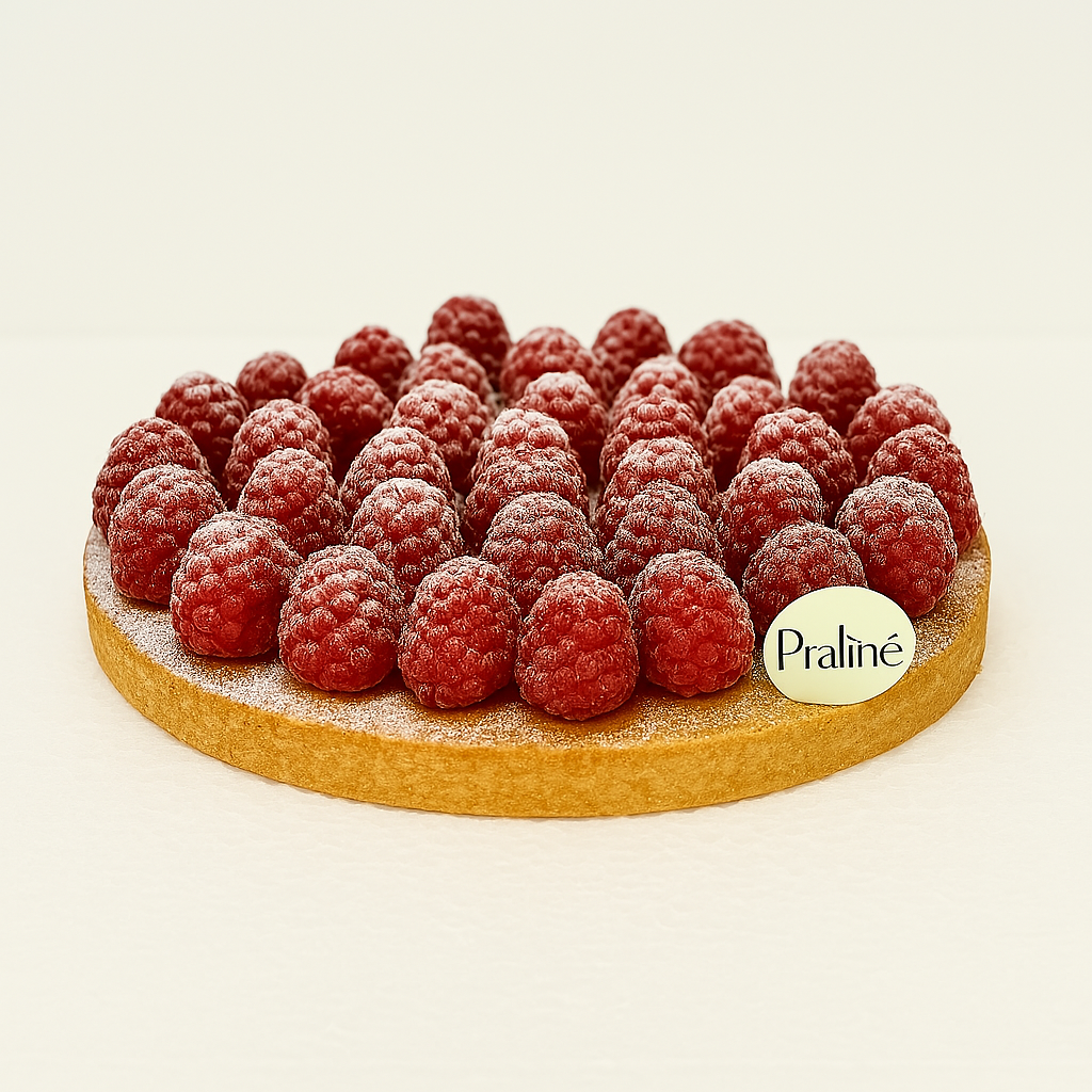 Passion-Mango Raspberry Tart- Multiserving | Praliné French Pastries
