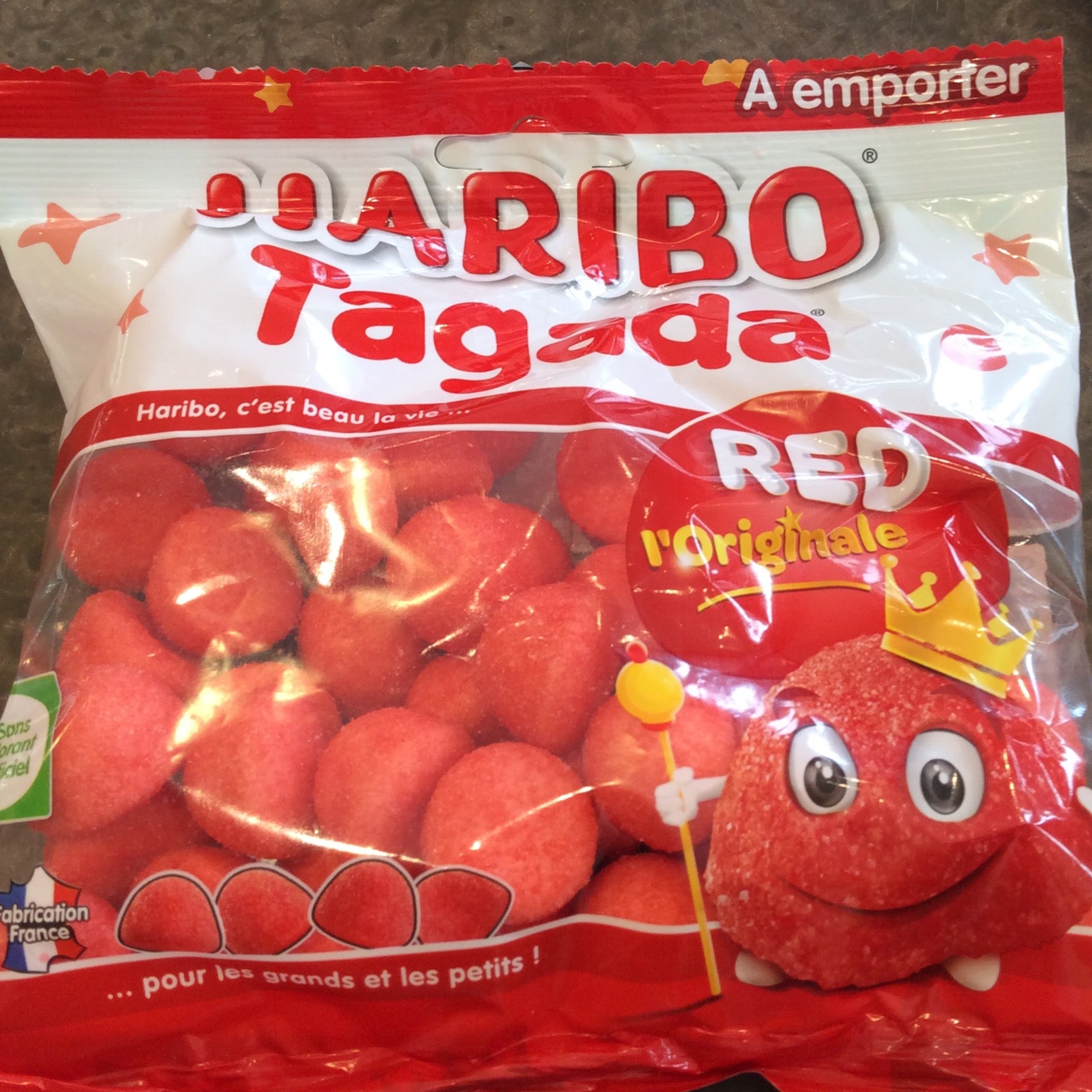 Sachet bonbons Haribo fraises Tagada 120 gr - Vegaooparty